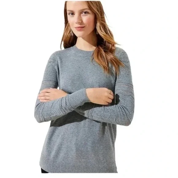 The Loft Women's Stitched Sleeve Sweater‎ Green Size XS - Picture 10 of 10